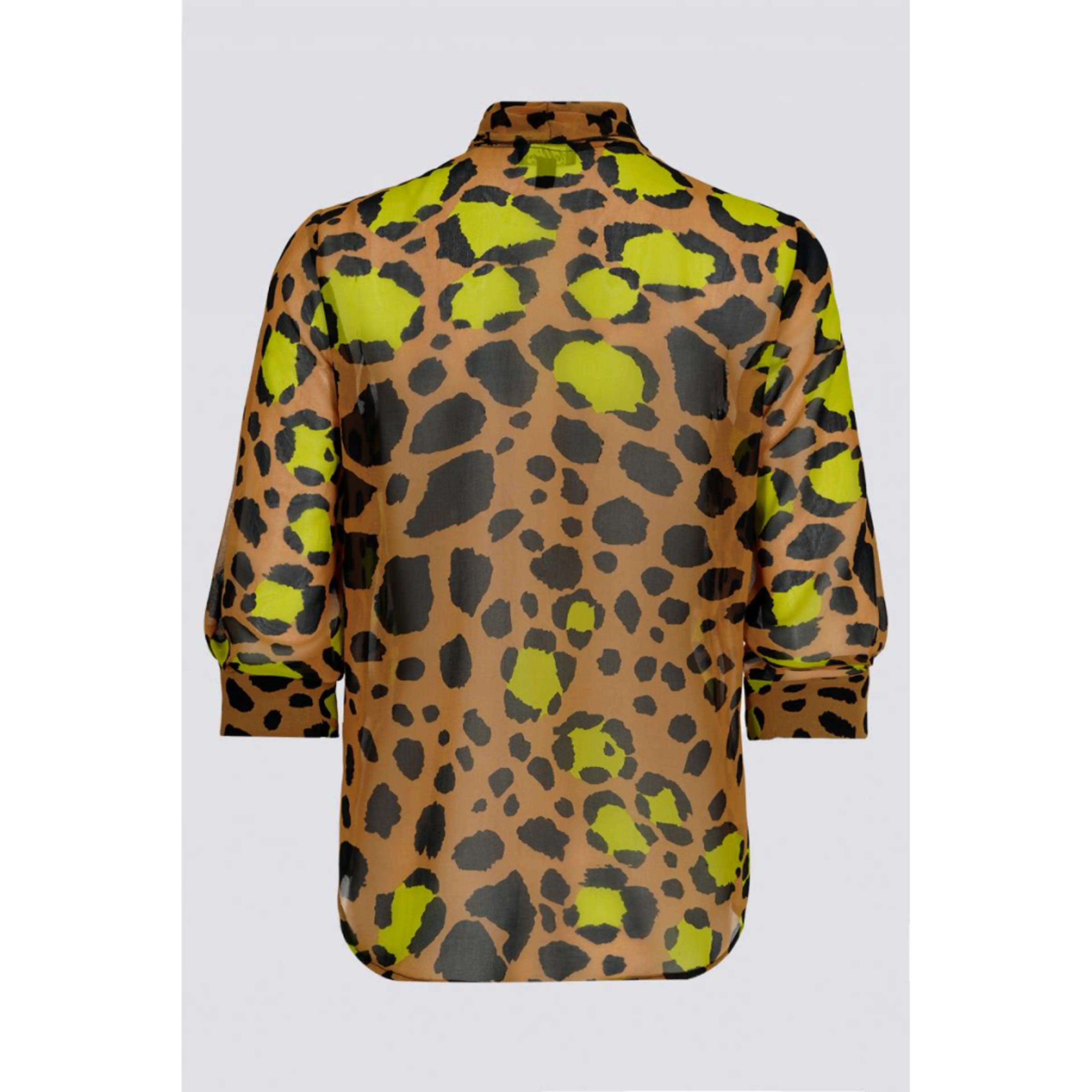Блуза жълто/черен леопардов принт