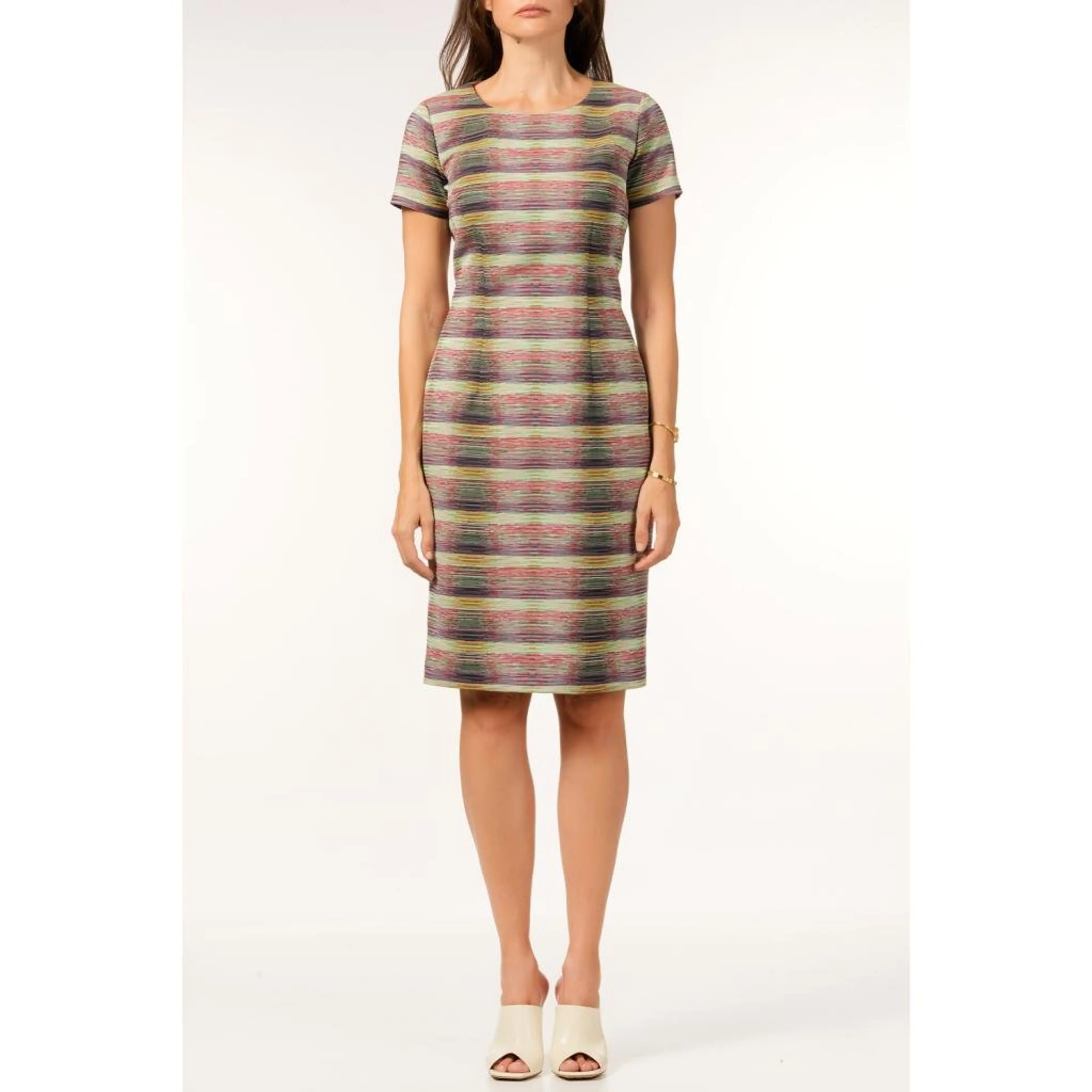 Рокля райе меланж