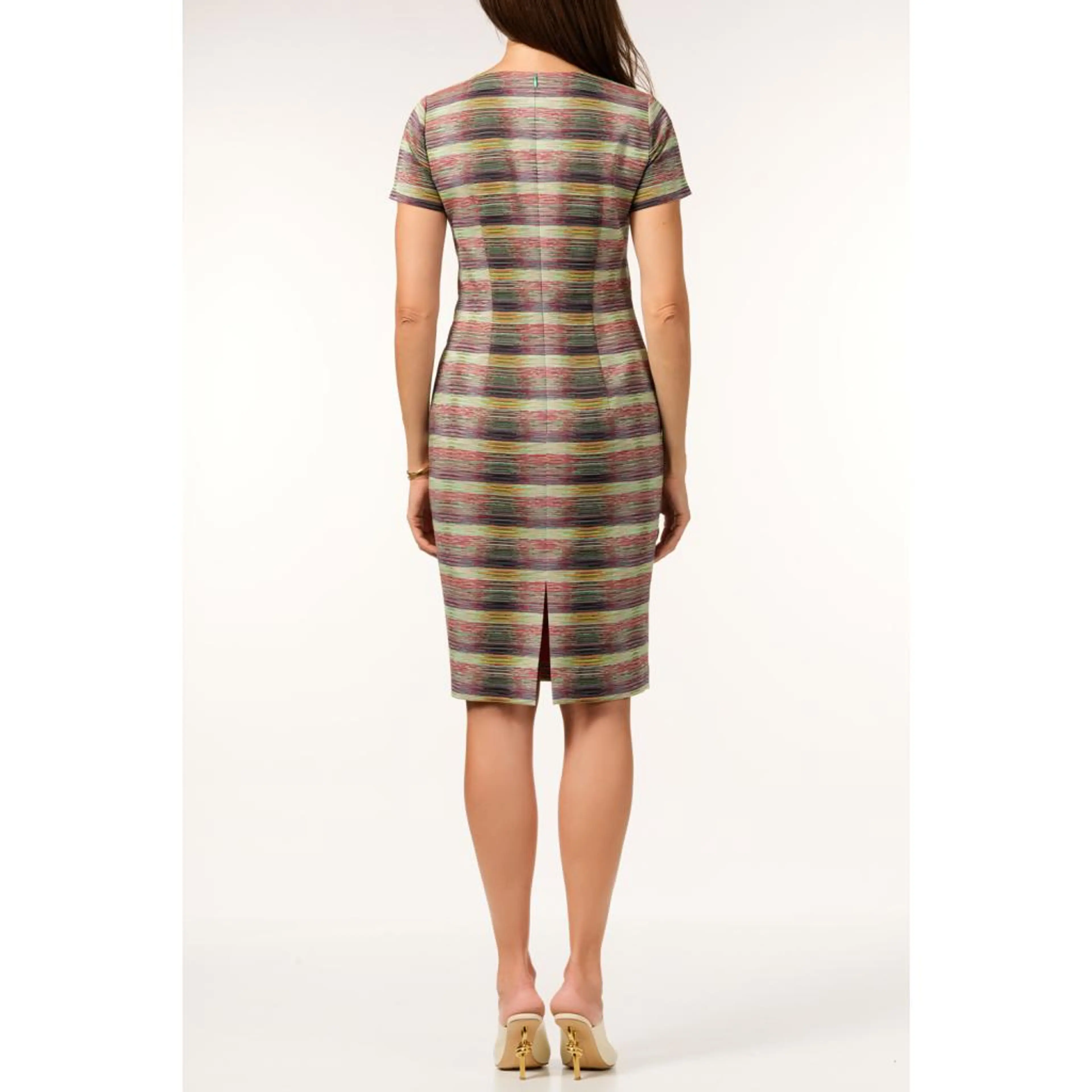 Рокля райе меланж