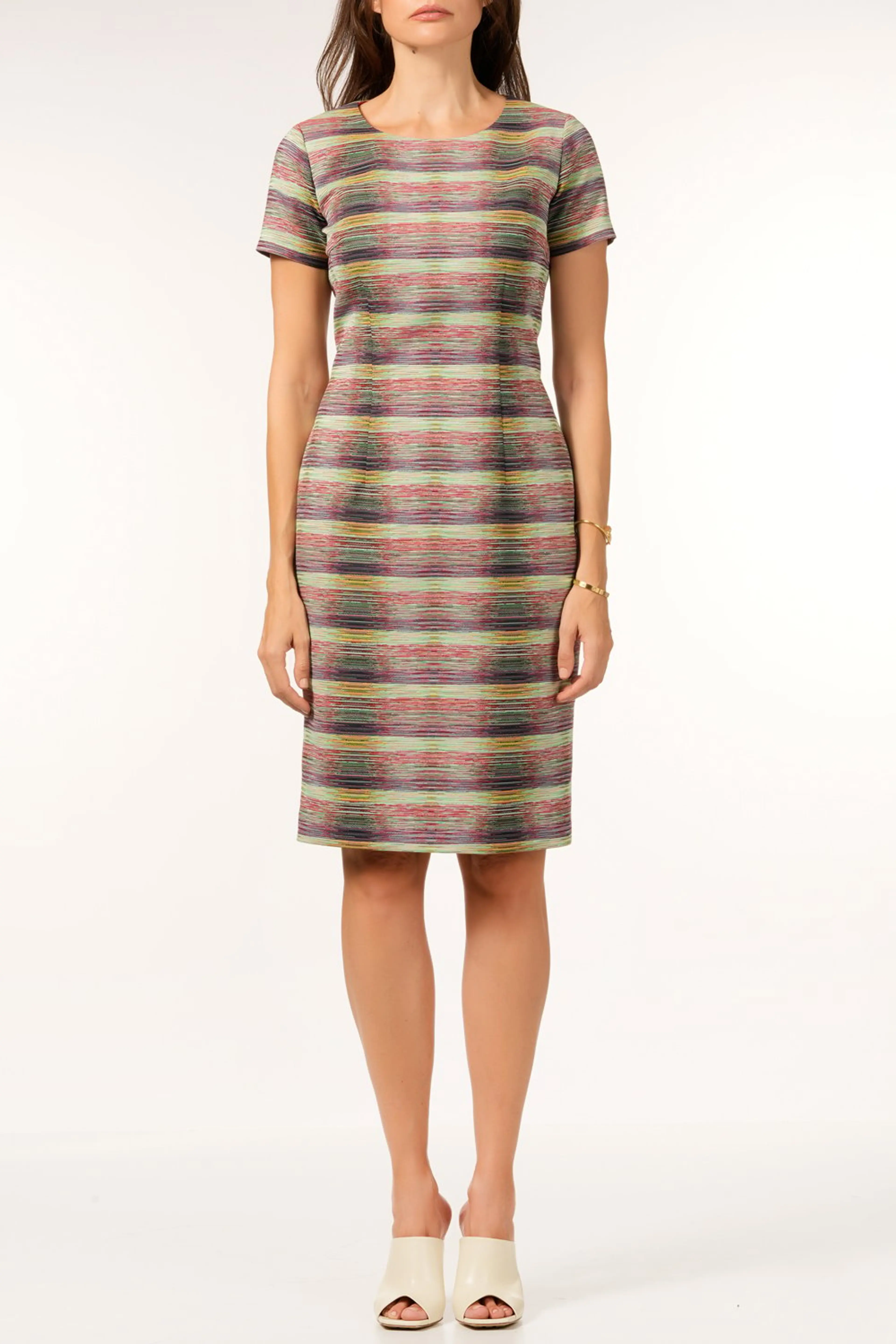 Рокля райе меланж