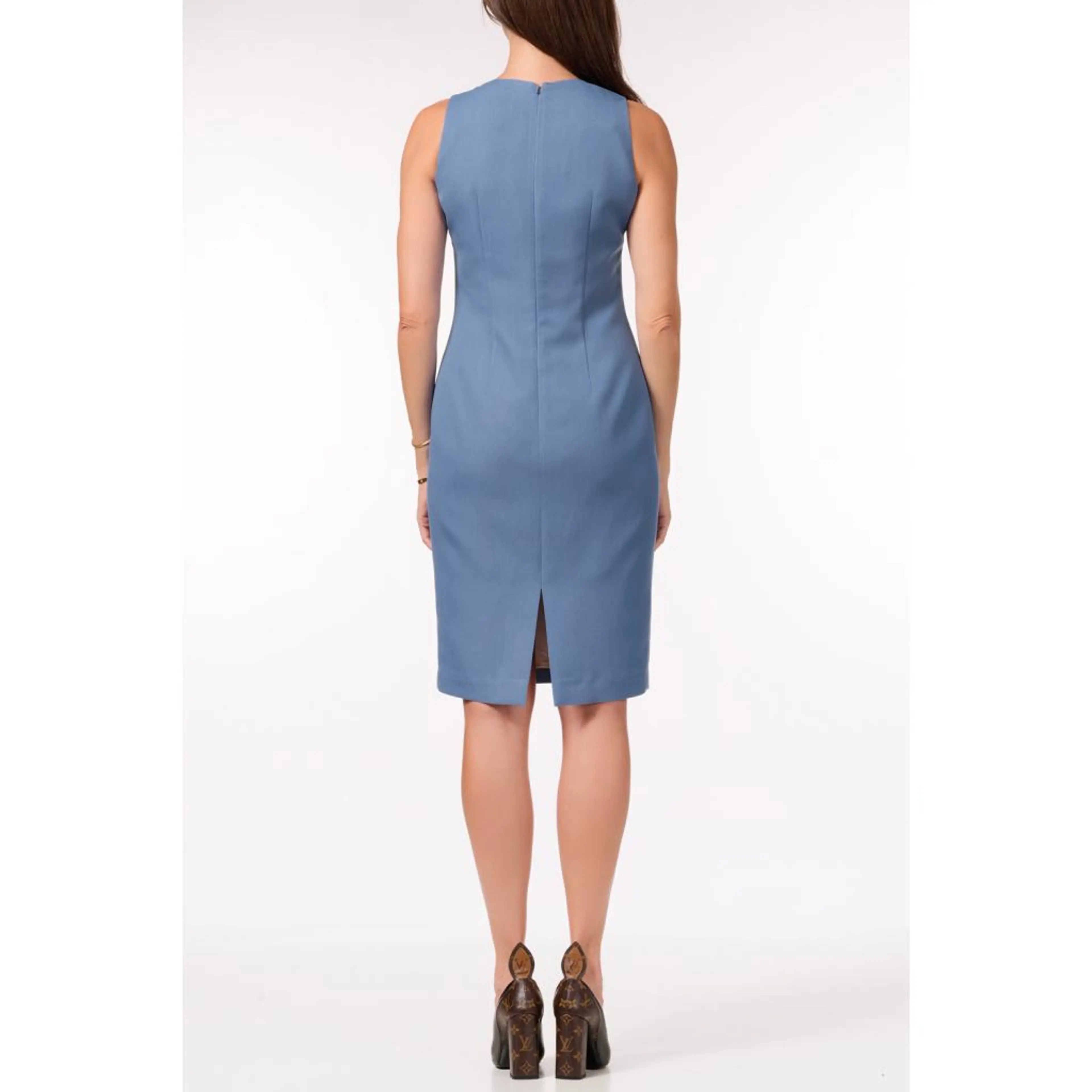 Рокля светло синя