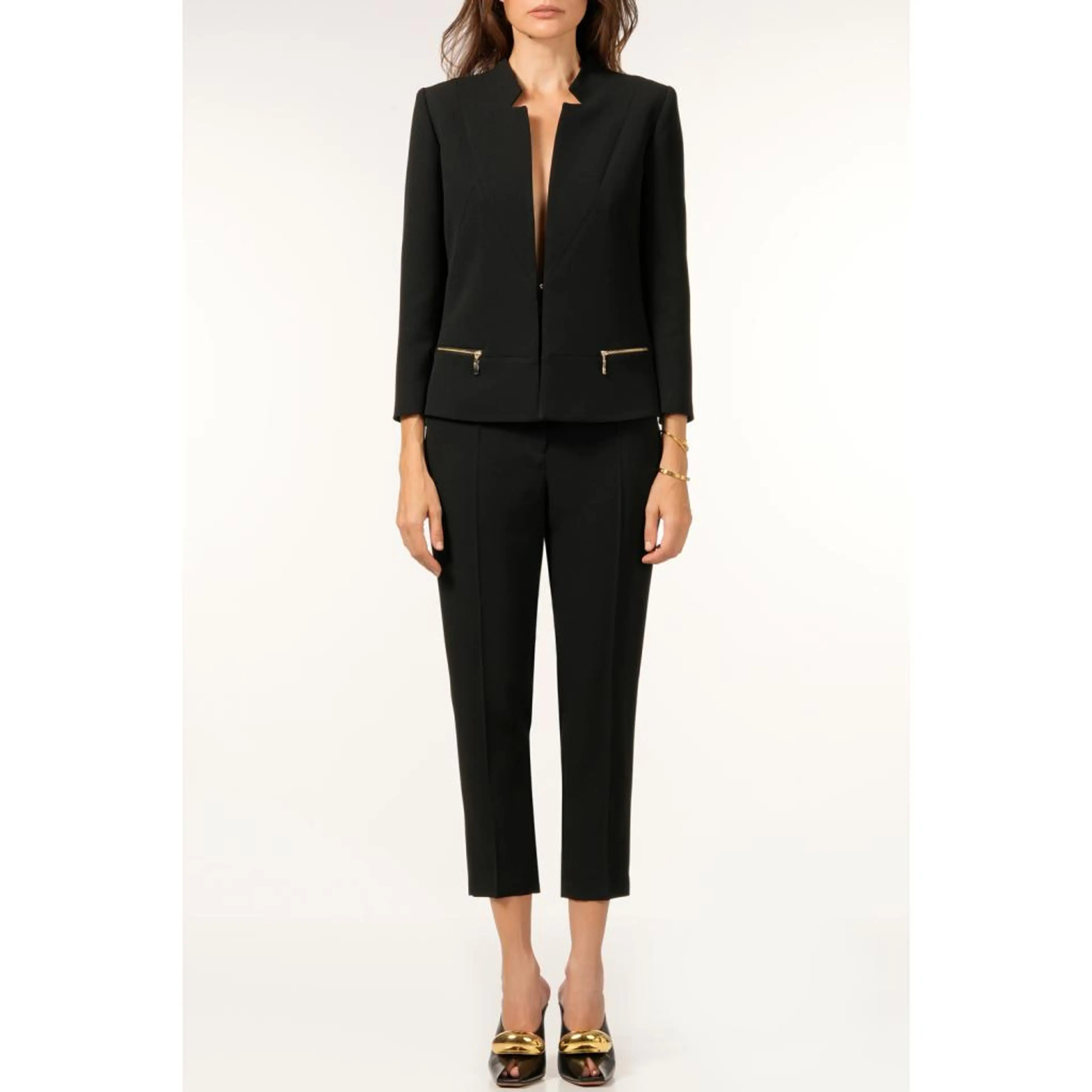 Сако черно с ципове