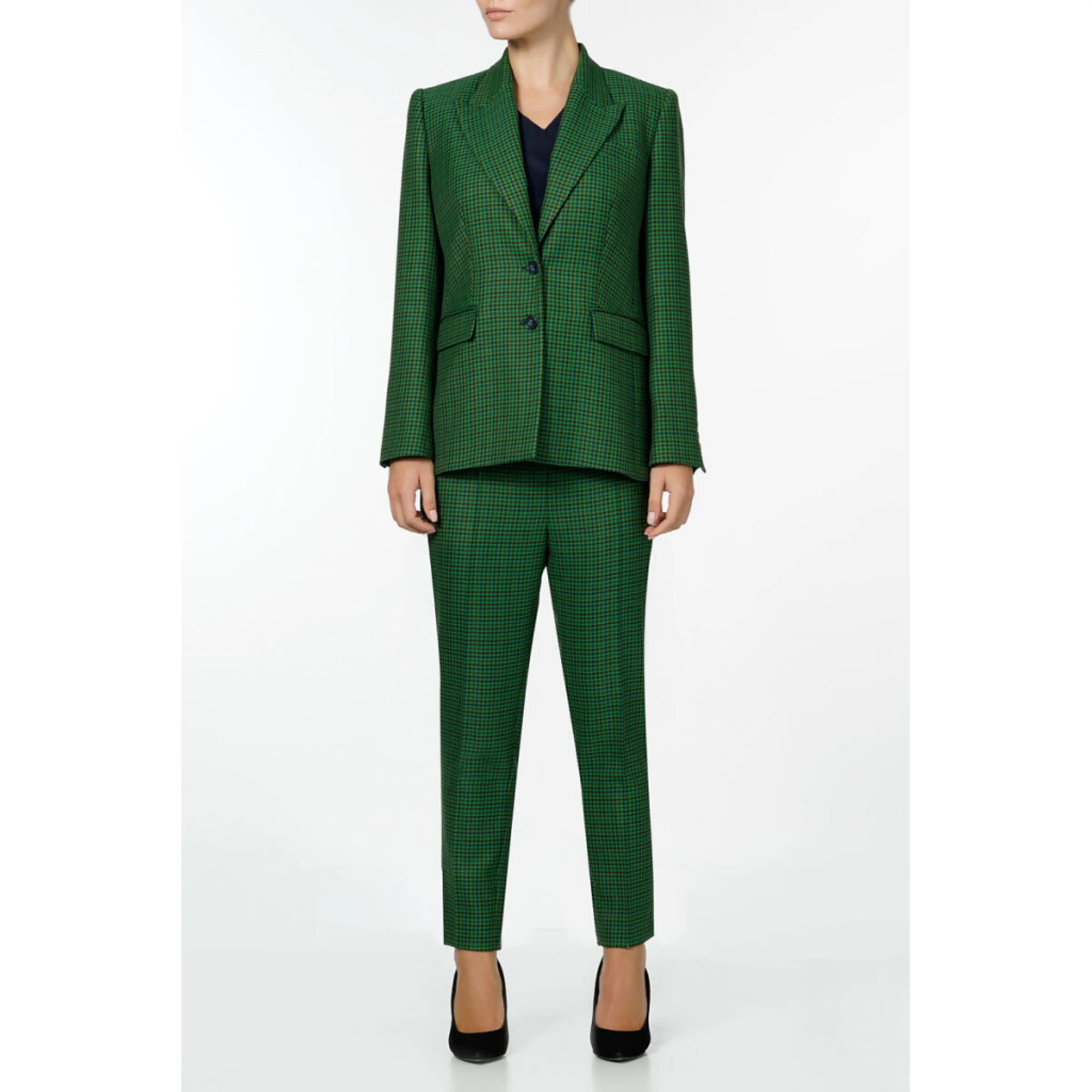 Сако зелен пепит 44